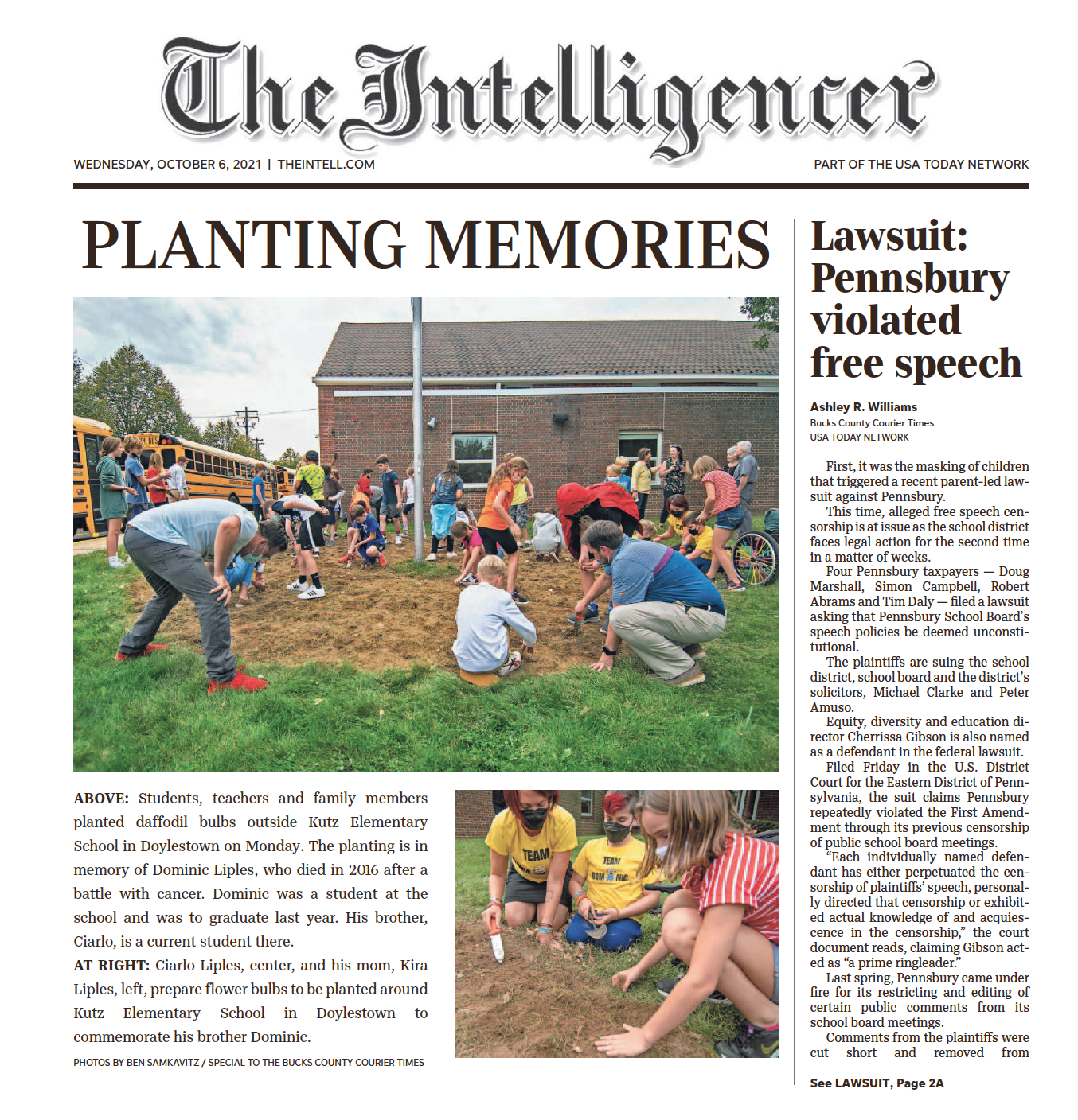 Intelligencer Planting Memories 10-6-21